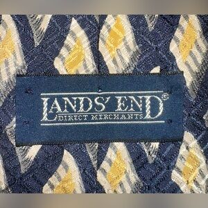 Vintage Lands End retro silk necktie tie